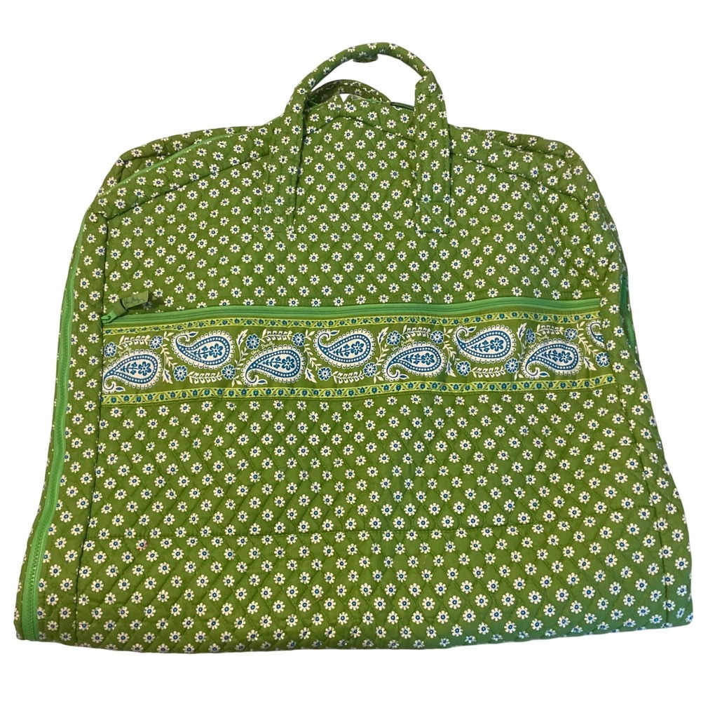 VERA BRADLEY GARMENT BAG Pale Lime GREEN ELEPHANTS 2006 CITRUS RETIRED PATTERN